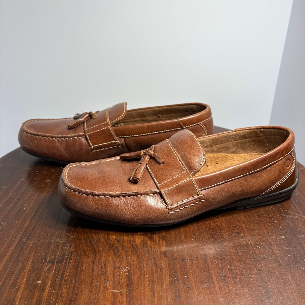 Rockport Loafers Mens 11.5 Brown K55804 Tassel Leather Driving Mocs Slip On